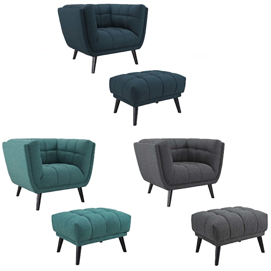 Teal Chair And Ottoman : La Z Boy Kennedy Teal Chair And Ottoman Teal